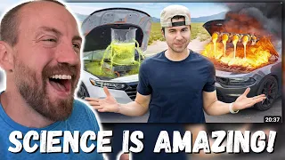 SCIENCE IS AMAZING! Mark Rober Acid vs Lava- Testing Liquids That Melt Everything (REACTION!)