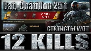 Bat.-Châtillon 25 t 12 фрагов (статисты WoT). Священная долина- лучший бой Батчат 25т World of Tanks