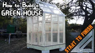 How to build a simple, sturdy, greenhouse with polycarbonate panels and 2x4's