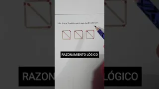 RAZONAMIENTO LÓGICO | RAZONAMIENTO MATEMÁTICO | CERILLOS