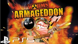 Worms Armageddon PS One Backward Compatibility / Emulation Test  - PS5 Gameplay