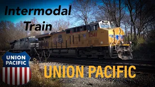 UP ES44AC-H Leads Short Norfolk Southern Intermodal Train