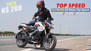 New 2023 Pulsar NS 200 BS7 : Top Speed | 0 to 60 | 0 to 100 | 1st to 6th All Gears Top Speed
