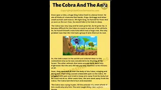 the king cobra and the ants full story in English