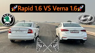 Škoda Rapid VS Hyundai Verna 1.6 Drag Race🔥| Most Demanding Race😜💪🏻      #verna #skoda #dragrace
