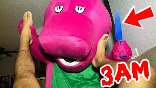 ATTACKED BY BARNEY AT 3AM!! (BARNEY IS HAUNTED!!)