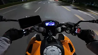 Honda CB190R riding, first-person view