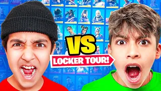 FERRAN VS BABYSCRUBZ FORTNITE LOCKER TOUR ($10,000 FORTNITE ACCOUNT!)