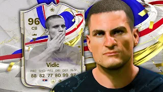 96 Greats of the Game Icon Vidic Player Review - EA FC 24