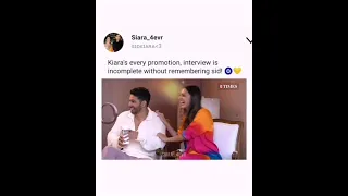 kiara's every promotion, interview is incomplete without remembering sid!😊😍🧡#siddharth #kiara#shorts