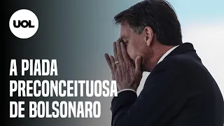 Bolsonaro faz piada preconceituosa, e Dino responde