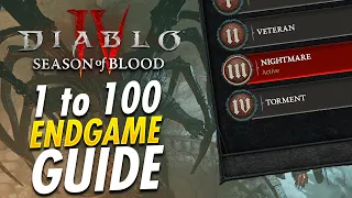 Diablo 4 - S2 Full End Game Guide! What To Do At 50-100 Best XP, Dungeons, Uber Bosses & More