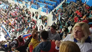 2018 winter olympic men's hockey final(Russia vs Germany) : Tie goal just before the end.