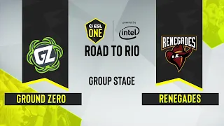 CS:GO - Renegades vs. Ground Zero [Mirage] Map 1 - ESL One Road to Rio - Group Stage - OCE