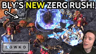 StarCraft 2: Bly's DIRTY Zerg Rushes vs Harstem!  (ESL Masters)