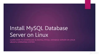 5  Install MySQL database server on Linux operating system MySQL 5 7 20