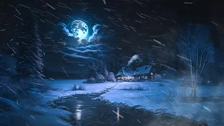Freezing Blizzard Winter Storm | Icy Snowstorm & Strong Howling Wind | Deep Sleep, Relaxation, Study