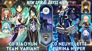 C0 Xiaoyun Variant & C0 Neuvillette Hyper | Spiral Abyss 4.4 Floor 12 - 9⭐