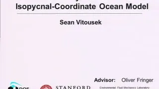 DOE CSGF 2013: A Nonhydrostatic, Isopycnal-Coordinate Ocean Model