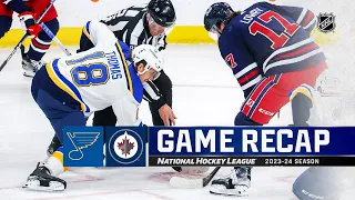 Blues @ Jets 10/24 | NHL Highlights 2023