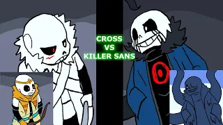 Cross Vs Killer Sans - My Version of Underverse 0.6 Fight Scene