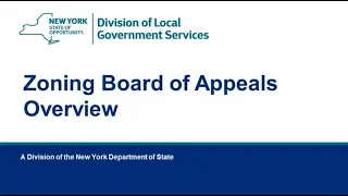 Zoning Board of Appeals Overview