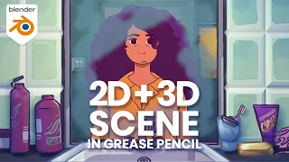 How We Animated a 2D + 3D scene in Blender! | Blender 2.82