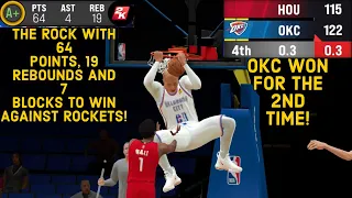 ROCK WITH 64 POINTS TO CARRY OKC TO WIN! | NBA 2K22 Mobile The Rock Series Ep. 13 | anakindave