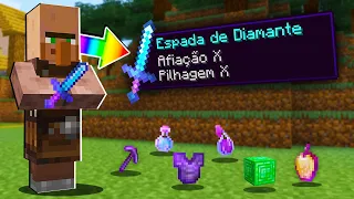 zerando minecraft mas os VILLAGERS SÓ TROCAM ITENS OP