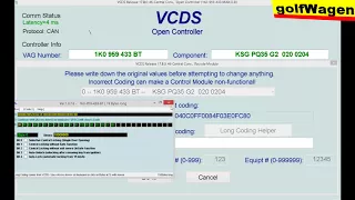 VW Golf 5, 1.9TDI 77kW /2008/ VCDS-VAG options (VCDS Release 17.8)