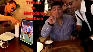 SALT BAE Reserved Maradona Favourite Table at his NUSR_ET Restaurant FOREVER as A Tribute Memorial