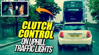 Uphill Traffic Lights Clutch Control - Driving Lesson!