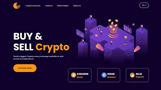How To Make Cryptocurrency Website In HTML CSS JS | Add Cryptocurrency Price On Website