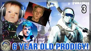 Playing Fortnite With a 6 Year Old Prodigy Mix of Ninja & Tfue Funny Fortnite Moments Pt. 3
