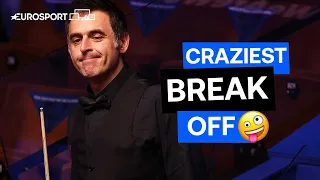 Ronnie O’Sullivan sends balls flying in crazy break off | Key Moments | Eurosport Snooker