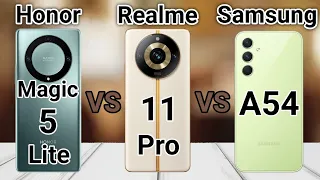 Honor Magic 5 Lite vs Samsung Galaxy 54 vs Realme 11 Pro