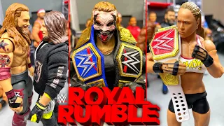 FANTASY BOOKING WWE ROYAL RUMBLE 2022! WWE FIGURES!