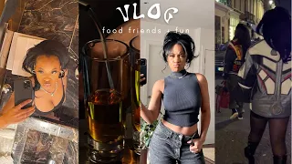 vlog: i partied with friends + ate vegetarian + treated hair damage