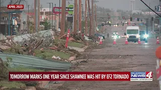 Tomorrow marks one year since Shawnee was hit by EF2 tornado