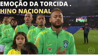 Torcida canta o Hino Nacional BRASILEIRO  Emocionante. #copa2022  #hinonacionalbrasileiro  #futebol