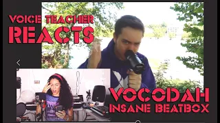 VOICE TEACHER REACTS to INSANE BEATBOXING by VOCODAH - New Level