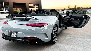 2023 Mercedes AMG SL 63 Walkaround Review + Exhaust Sound & Launch Acceleration