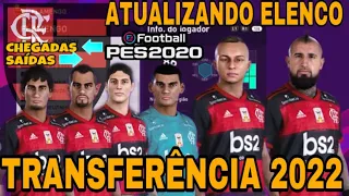 Flamengo Transferências 2022 - PES 2020 Atualizando Elenco - Passo a Passo - eFootball PES 2020