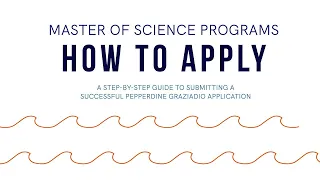 Submitting Your Application: Master of Science Programs