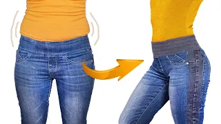 A sewing trick how to upsize jeans in the waist simply!