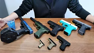 All My Glock Toy Gun Collection 2022 - Mini, Folding, Auto, Blowback, Soft Bullet, Gel Blaster