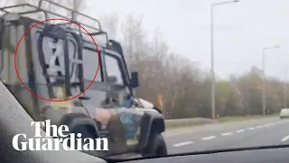 Footage shows pro-Russia cavalcade in Dublin led by vehicle bearing Z symbol