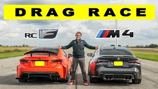 BMW M4 Manual takes on Lexus RC F in a drag and roll race!