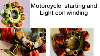 Bike alternator starting and light coil winding connection diagram