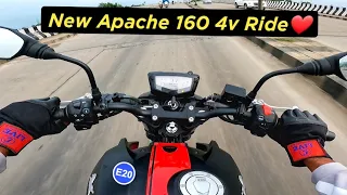 New Tvs Apache 160 RTR 4v Ride | 2023 Apache 160 E20 OBD 2 Ride Review